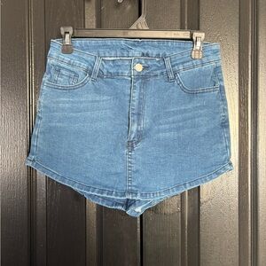 SHEIN Denim Blue Jean Skort